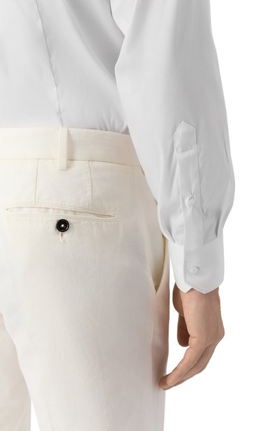 Хлопковая сорочка ZILLI белого цвета по цене 96550 руб., арт. CLAB03M010813037U, фото 5 Хлопковая сорочка ZILLI, арт. CLAB03M010813037U, фото 5