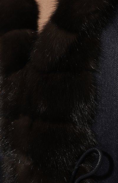 Кашемировое пальто с отделкой из меха соболя SABLEFUR, арт. 72213-sb-02, фото 5