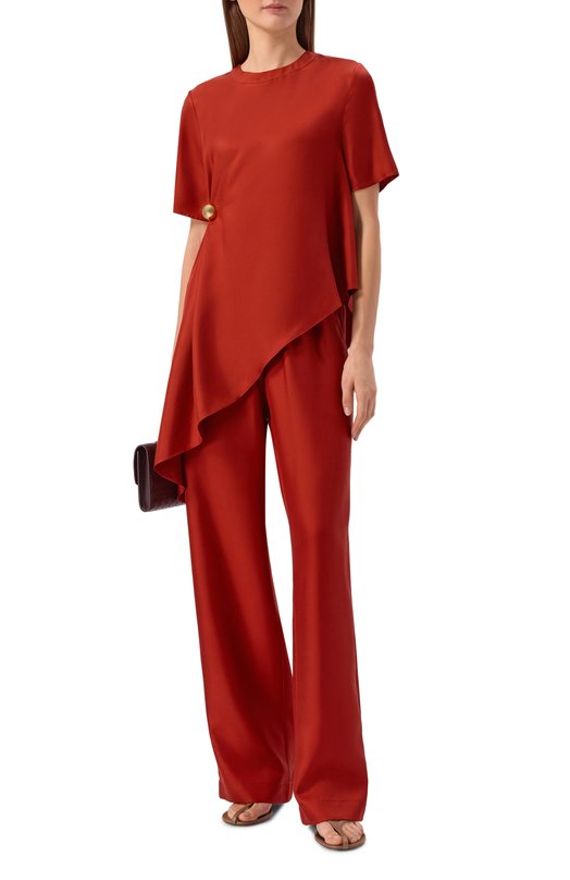 Шелковый топ Loulou de Saison MADEA Красный  MADEA Фото 2