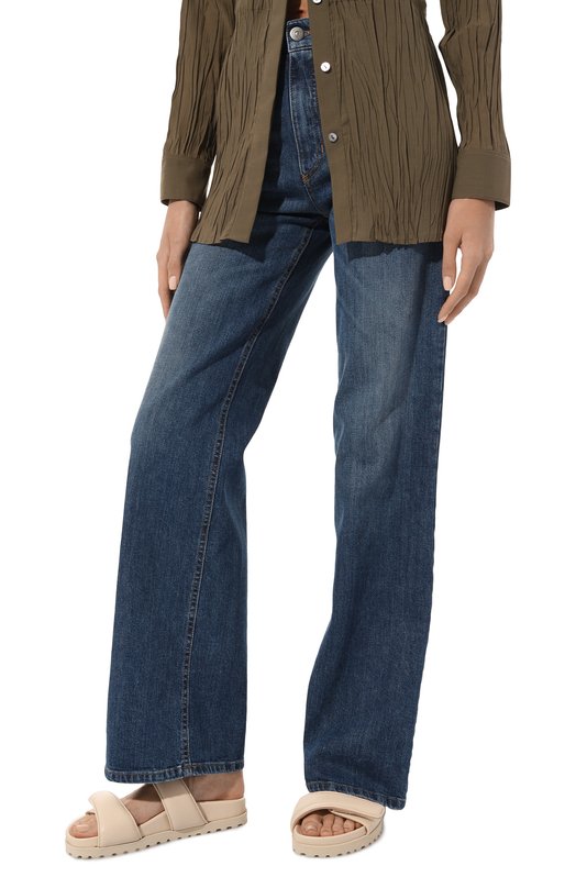 Кожаные шлепанцы Perni 11 GIABORGHINI Кремовый, фото 3