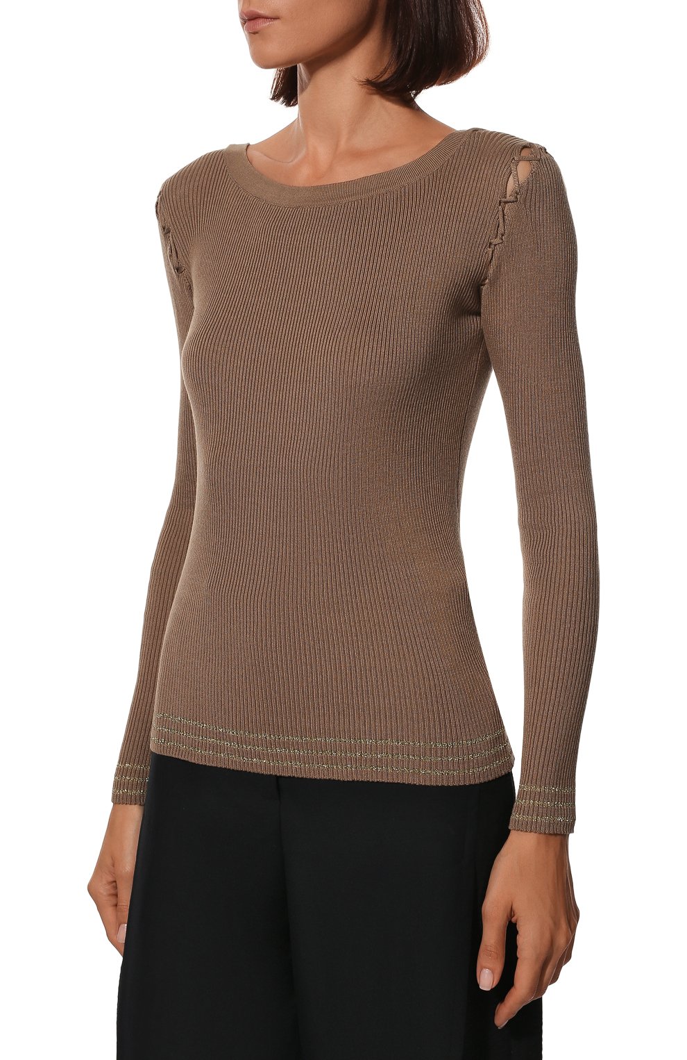 Хлопковый пуловер MANZONI24, арт. 22PM348-XC0LU, фото 3