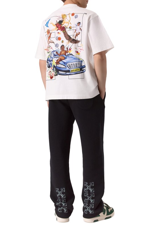 Хлопковая футболка Off-White 0MAA120S25JER003 Белый  0MAA120S25JER003 Фото 2