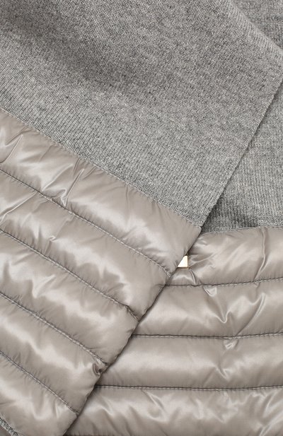 Комбинированный шарф HERNO серого цвета по цене 12350 руб., арт. SCP001G/12017, фото 2 Комбинированный шарф HERNO, арт. SCP001G/12017, фото 2