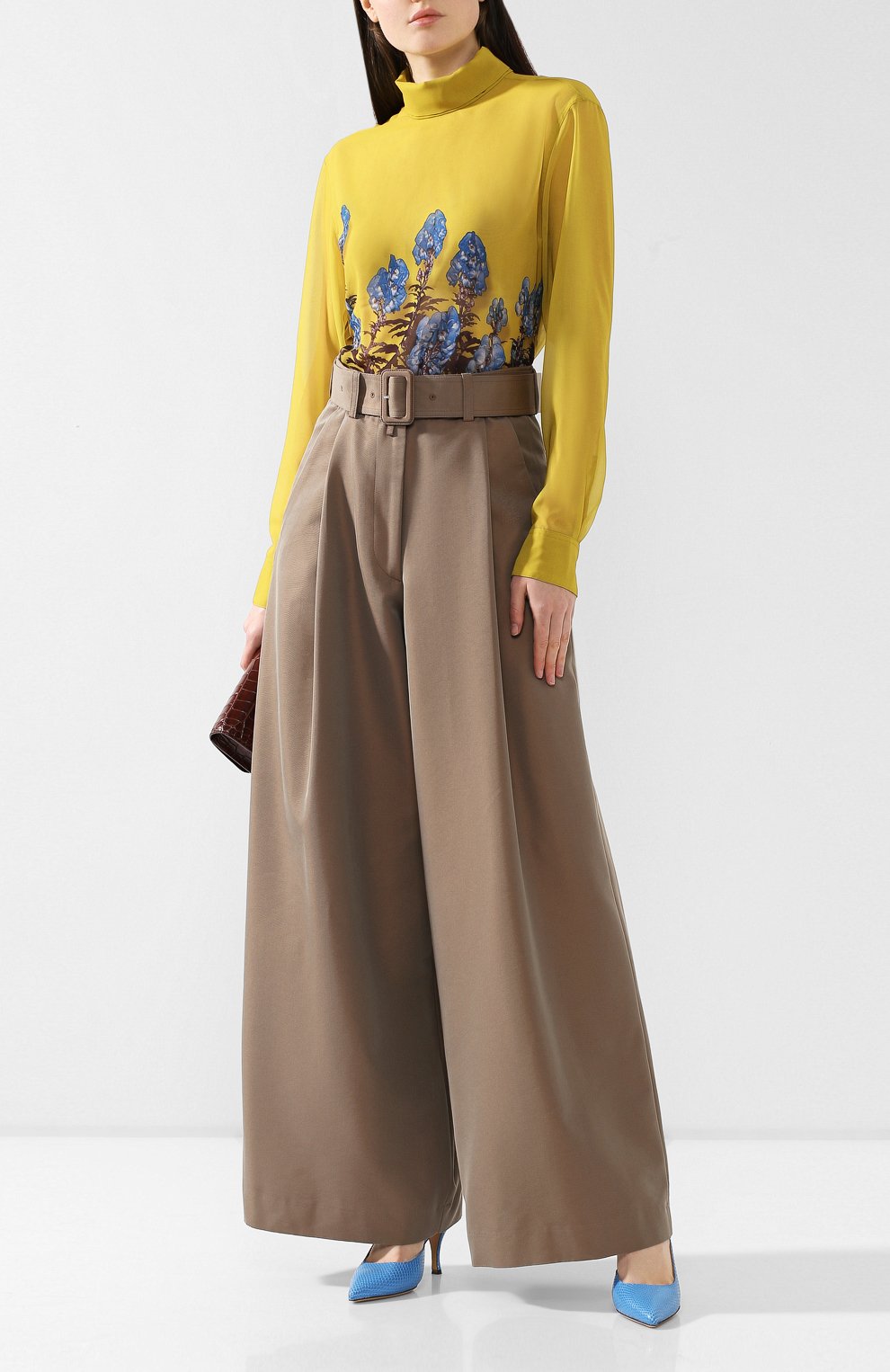 Блузка с принтом DRIES VAN NOTEN желтого цвета по цене 36500 руб., арт. 192-30759-8409, фото 2 Блузка с принтом DRIES VAN NOTEN, арт. 192-30759-8409, фото 2