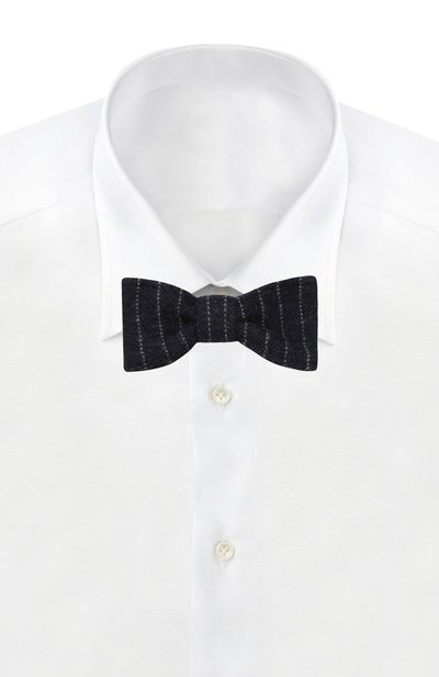 Галстук-бабочка из хлопка IL GUFO темно-синего цвета по цене 1870 руб., арт. A19PH051M1075, фото 2 Галстук-бабочка из хлопка IL GUFO, арт. A19PH051M1075, фото 2