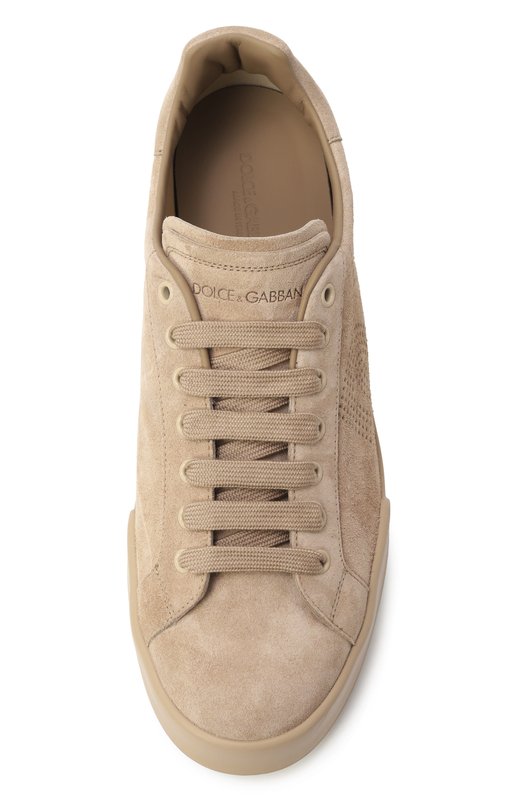 Замшевые кеды Strobel Portofino Light Dolce & Gabbana CS2324/A9T67 Бежевый  CS2324/A9T67 Фото 6