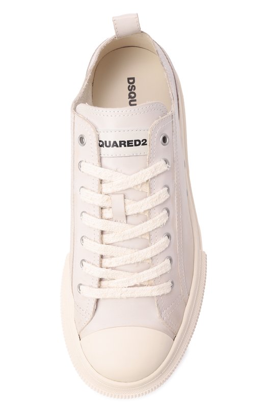 Кожаные кеды Dsquared2 SNM0455/11508296 Кремовый  SNM0455/11508296 Фото 6