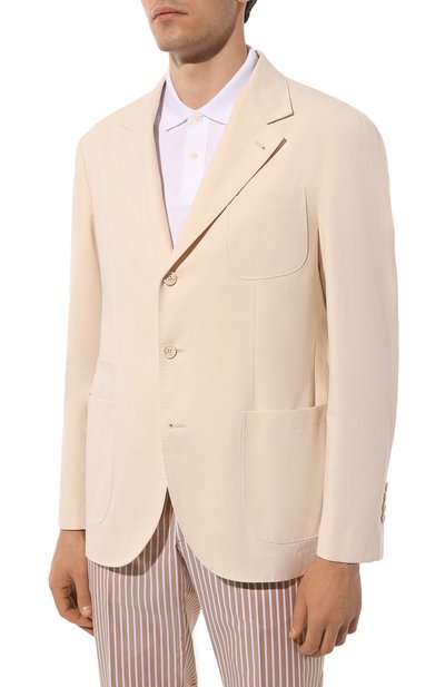 Хлопковый пиджак BRUNELLO CUCINELLI, арт. ML4727BND, фото 4