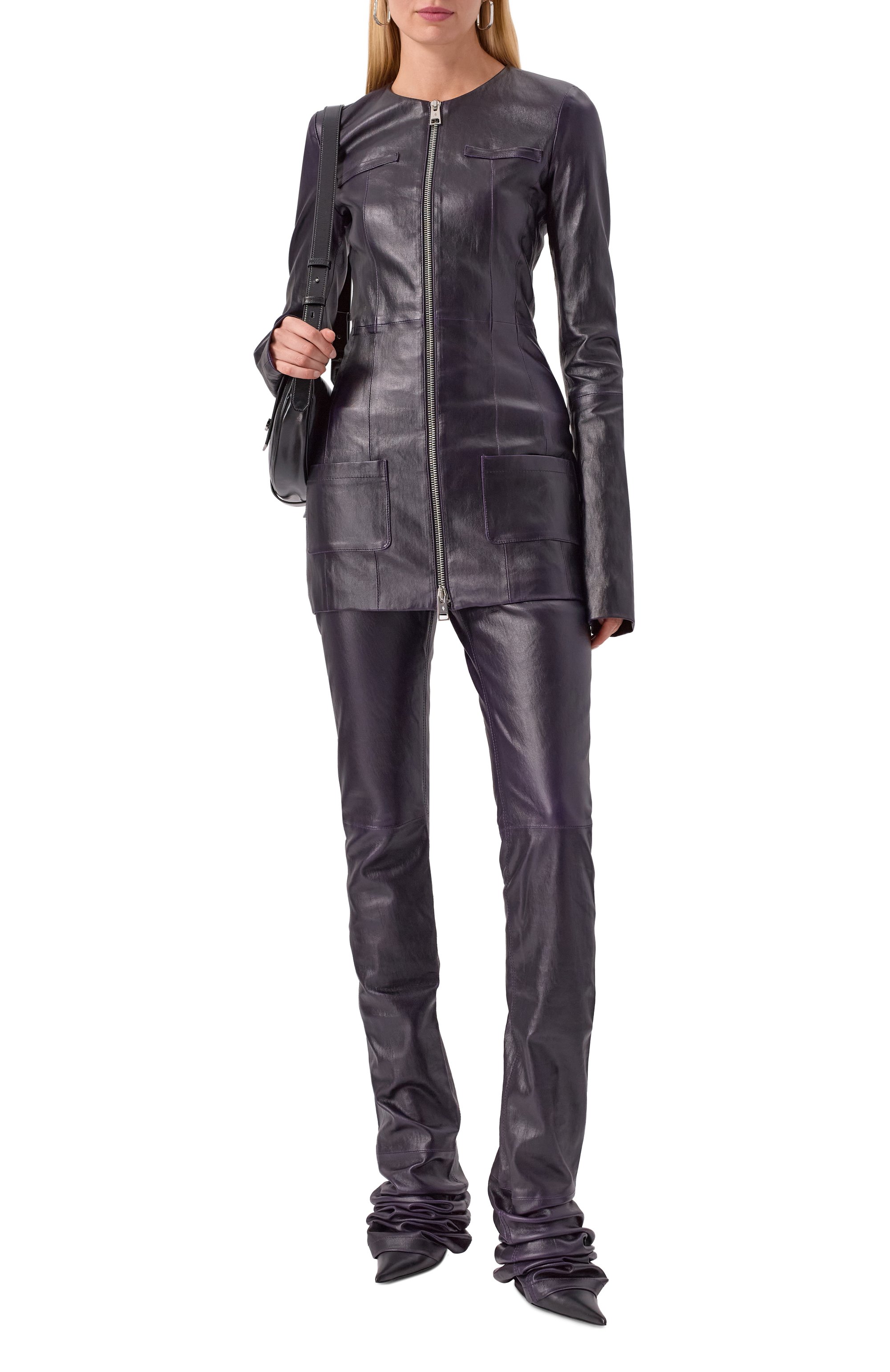 Кожаная куртка THE ATTICO, арт. 247WCG77/L099, фото 2