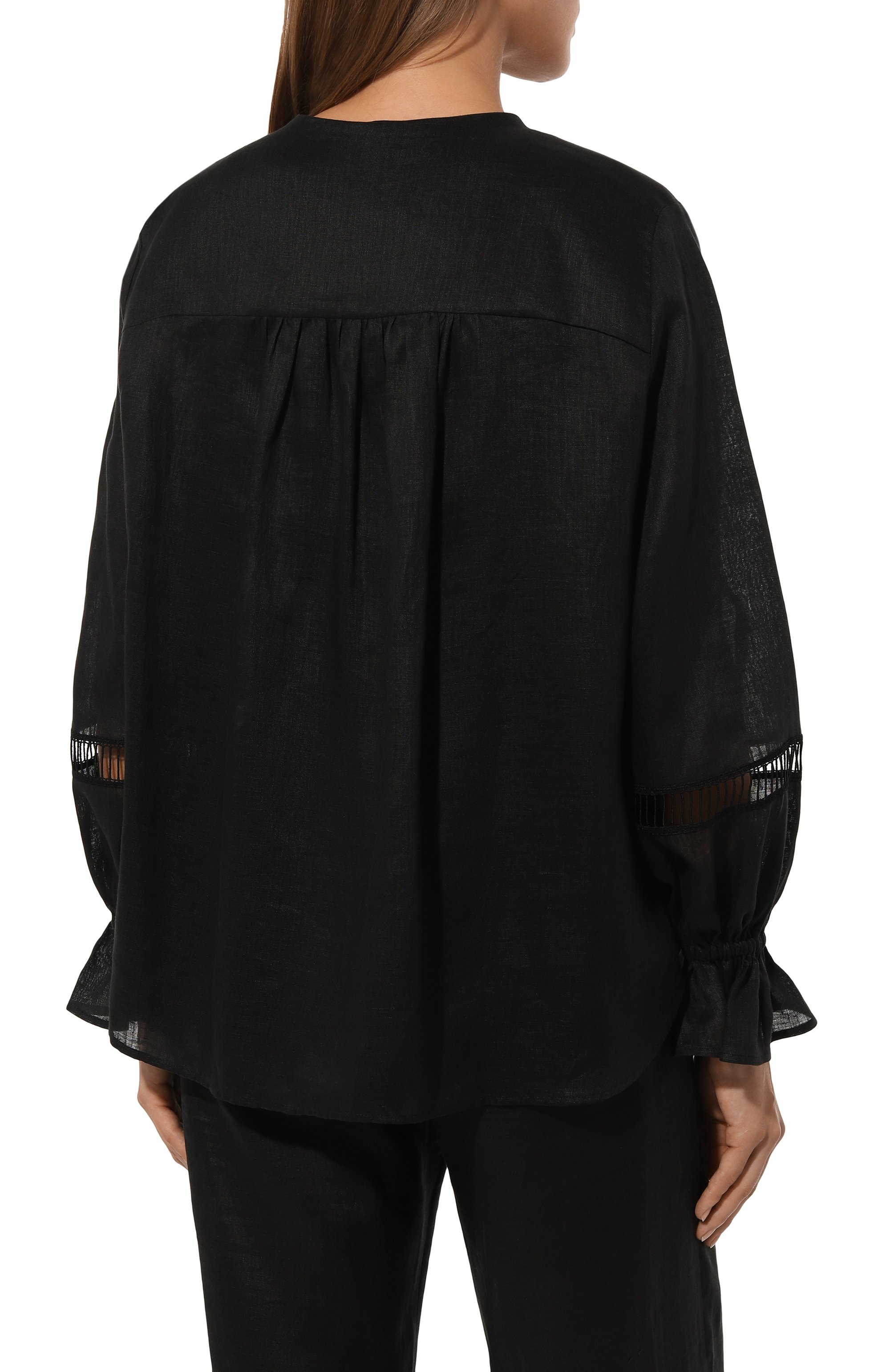 Льняная блузка KITON, арт. D57461H05953, фото 4