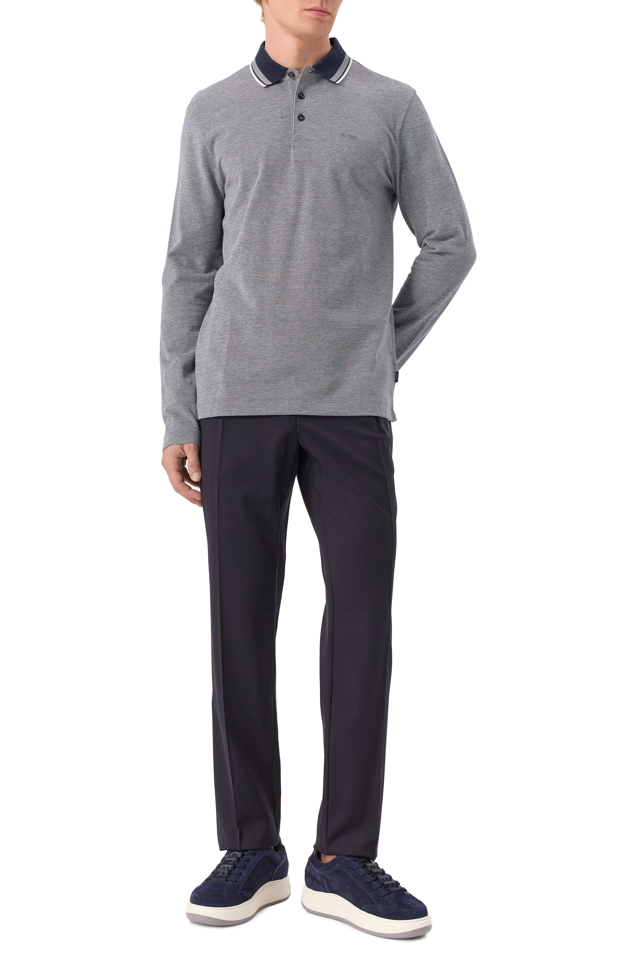 Хлопковое поло BOSS, арт. 50531352, фото 2