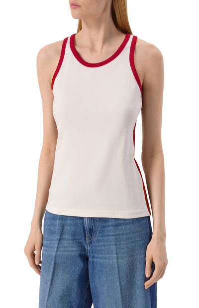 Хлопковая майка AG ADRIANO GOLDSCHMIED белого цвета по цене 9950 руб., арт. W0134-102, фото 3 Хлопковая майка AG ADRIANO GOLDSCHMIED, арт. W0134-102, фото 3