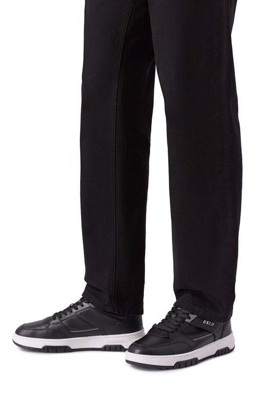 Кожаные кеды MSGM 3940MS604/886 Чёрный  3940MS604/886 Фото 3