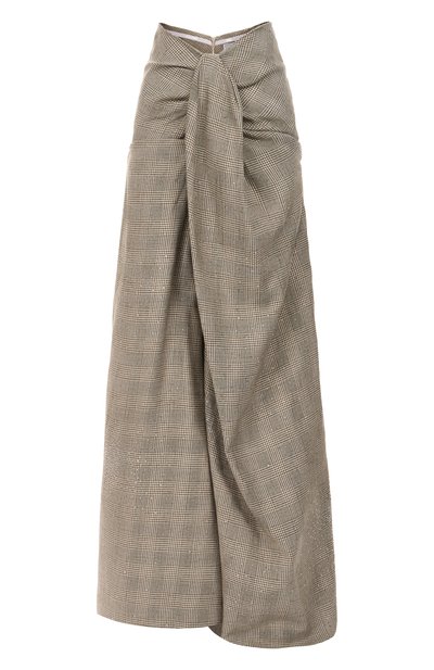 Женские брюки из вискозы и хлопка с отделкой стразами GIUSEPPE DI MORABITO, арт. 04SSPA117C 04427