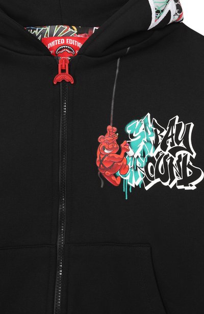 Хлопковая толстовка SPRAYGROUND, арт. SPY1533G/GRAFFITI BITE 0VER FULL-ZIP, фото 3