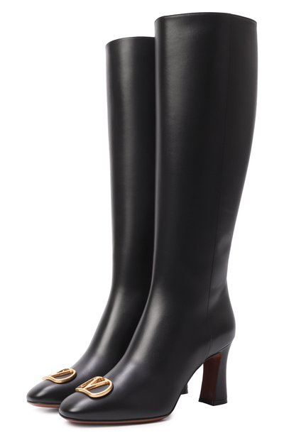 Женские кожаные сапоги vlogo signature VALENTINO, арт. 7W2S0ML1/DSH