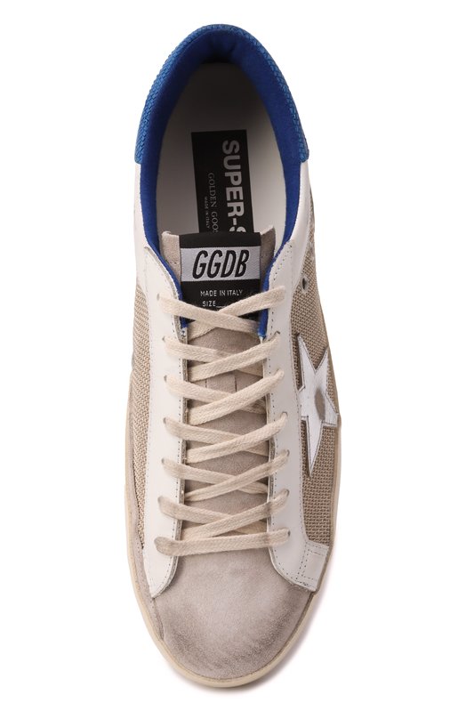 Комбинированные кеды Super Star Golden Goose Deluxe Brand GMF00103.F006815 Бежевый  GMF00103.F006815 Фото 6