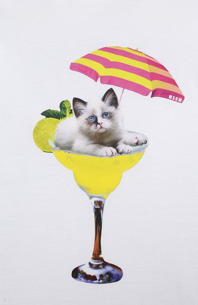 Хлопковая футболка MSGM KIDS, арт. S4MSJGTH282, фото 3