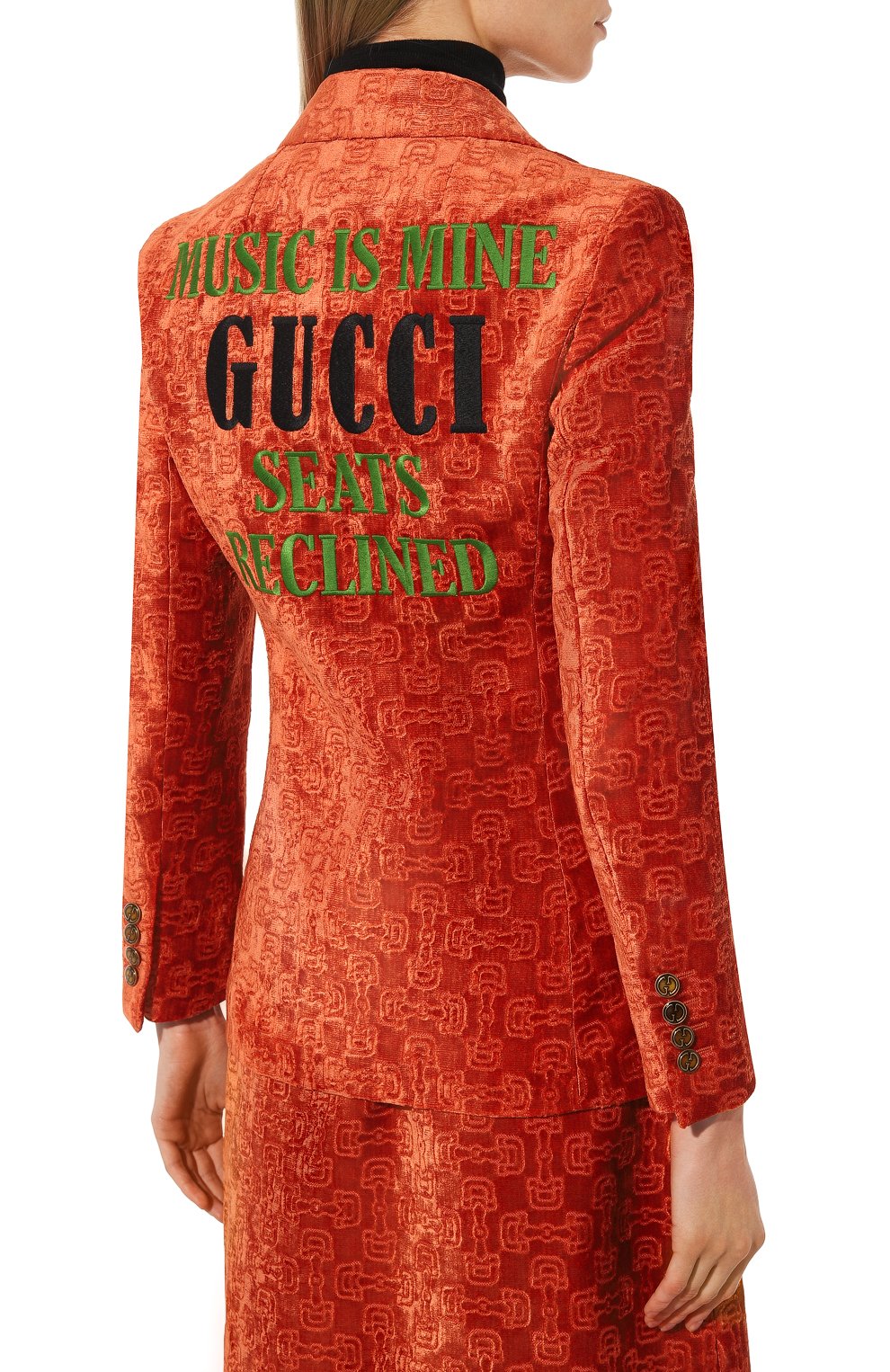 Жакет GUCCI красного цвета по цене 403200 руб., арт. 676392 ZAH5A, фото 4 Жакет GUCCI, арт. 676392 ZAH5A, фото 4
