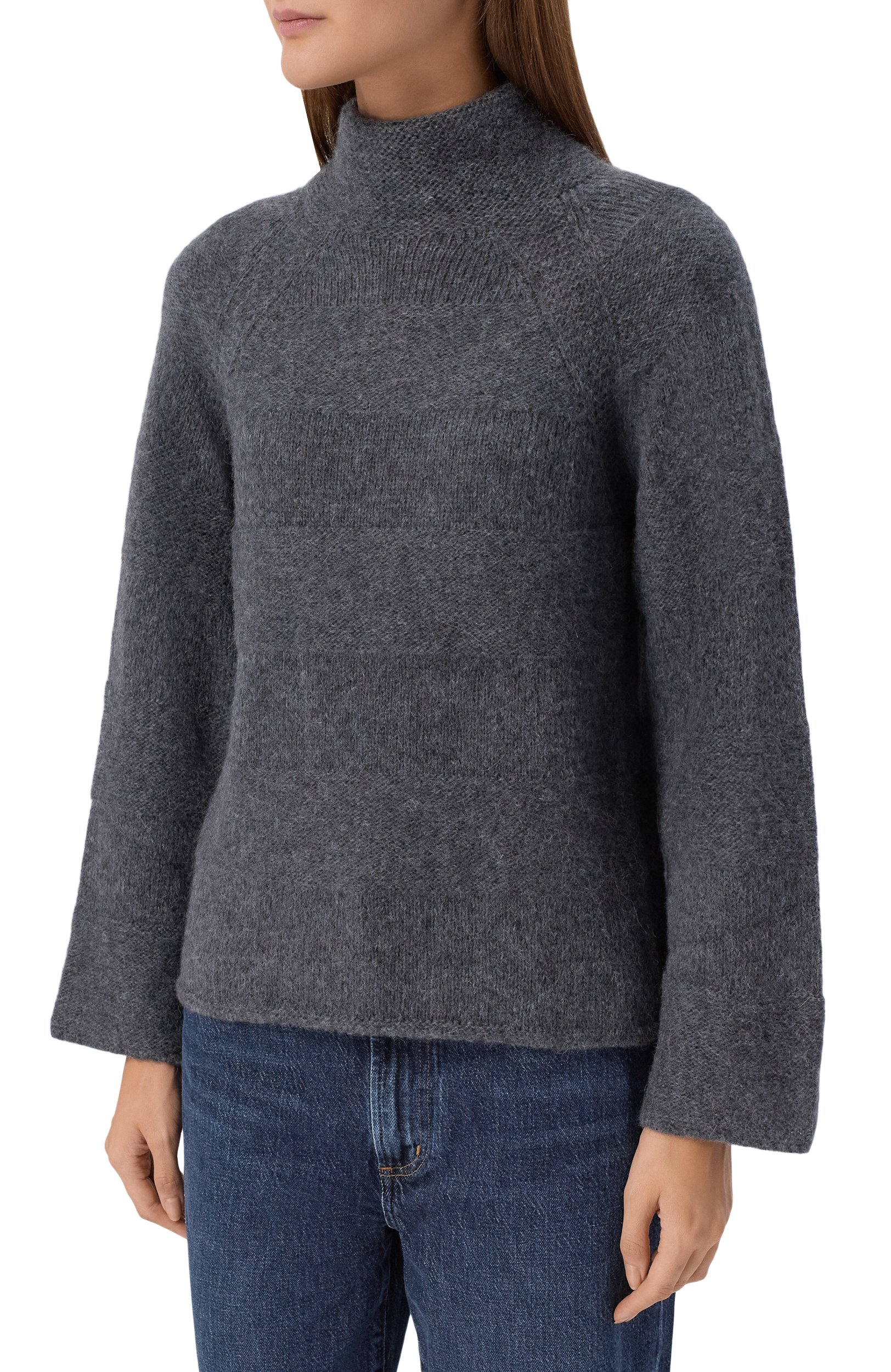 Свитер EMPORIO ARMANI темно-серого цвета по цене 45950 руб., арт. EW005074/AF27537, фото 3 Свитер EMPORIO ARMANI, арт. EW005074/AF27537, фото 3