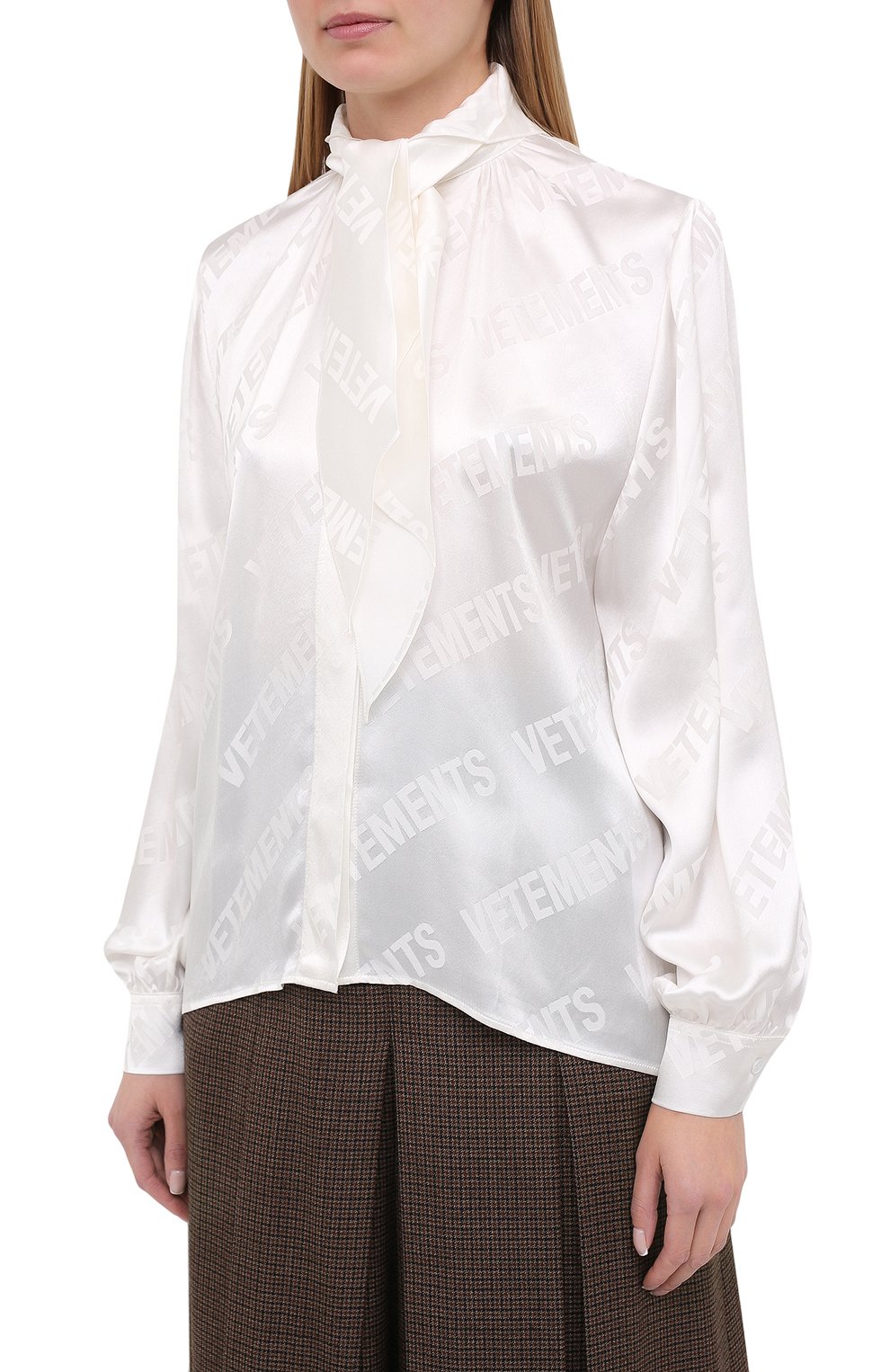 Блузка из вискозы VETEMENTS, арт. WE51SH700W 2606/WHITE/WHITE, фото 3