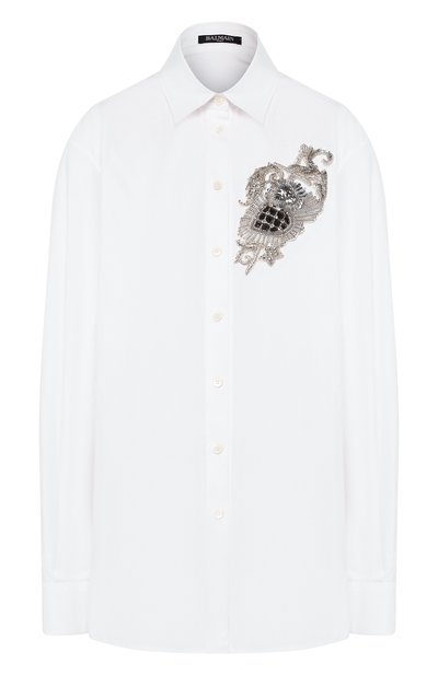 Женская хлопковая рубашка BALMAIN, арт. SF02003/P024