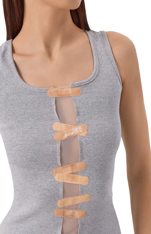 Хлопковая майка Daniil Antsiferov DA_3105.7035.026 Серый  DA_3105.7035.026 Фото 5