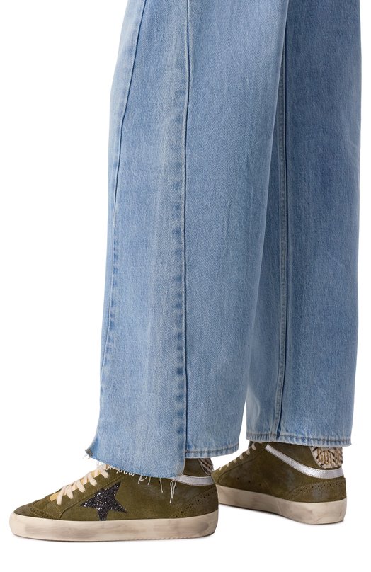 Замшевые кеды Mid Star Golden Goose Deluxe Brand GWF00122.F003228 Хаки  GWF00122.F003228 Фото 2