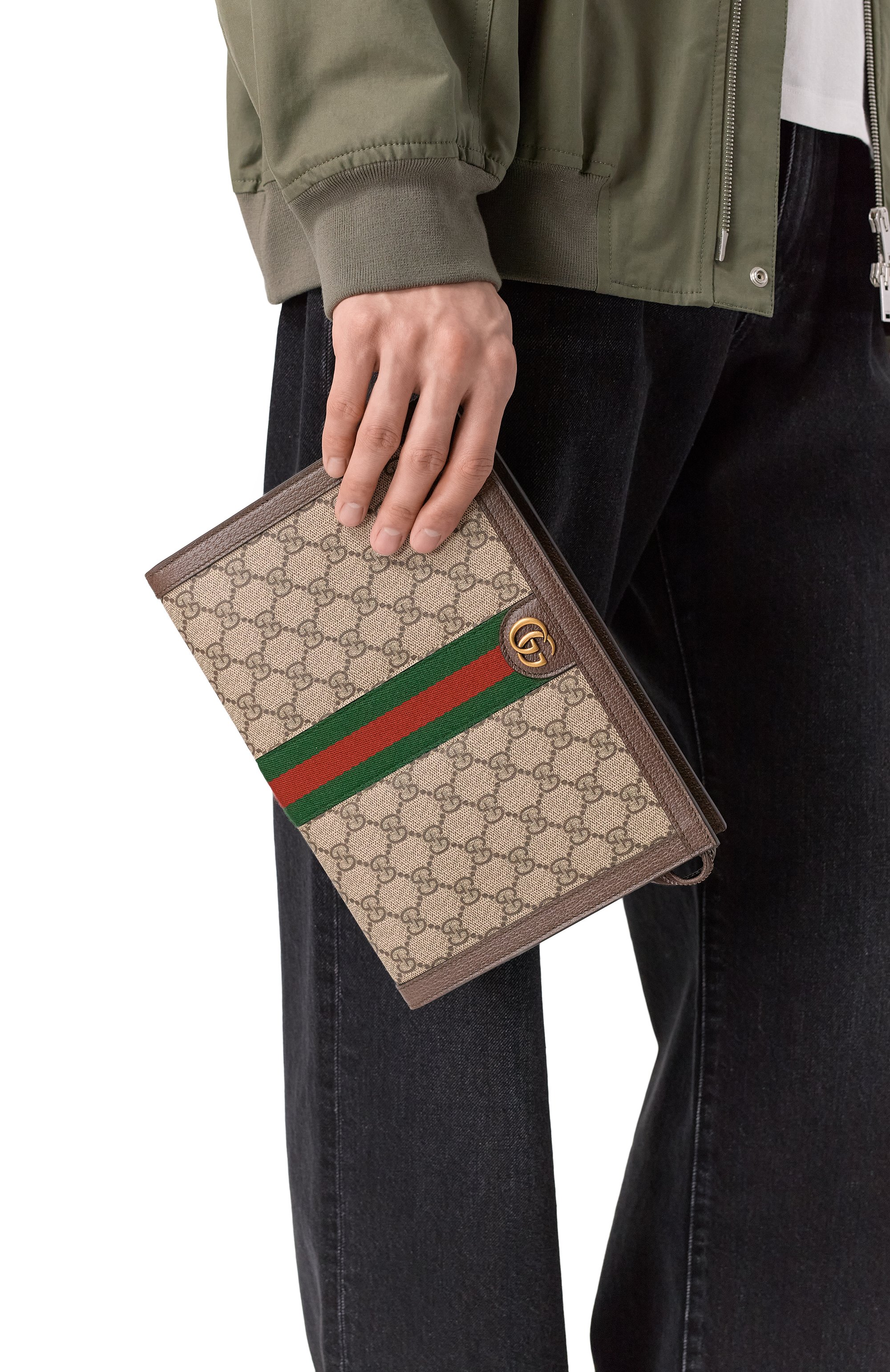 Клатч ophidia small GUCCI бежевого цвета по цене 134000 руб., арт. 760243/96IWT, фото 2 Клатч ophidia small GUCCI, арт. 760243/96IWT, фото 2