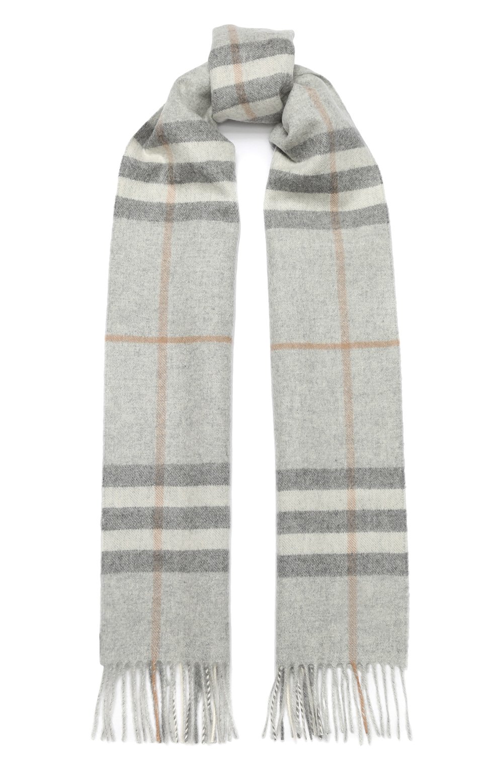 Кашемировый шарф BURBERRY серого цвета по цене 55400 руб., арт. 8016405, фото 1 Кашемировый шарф BURBERRY, арт. 8016405, фото 1