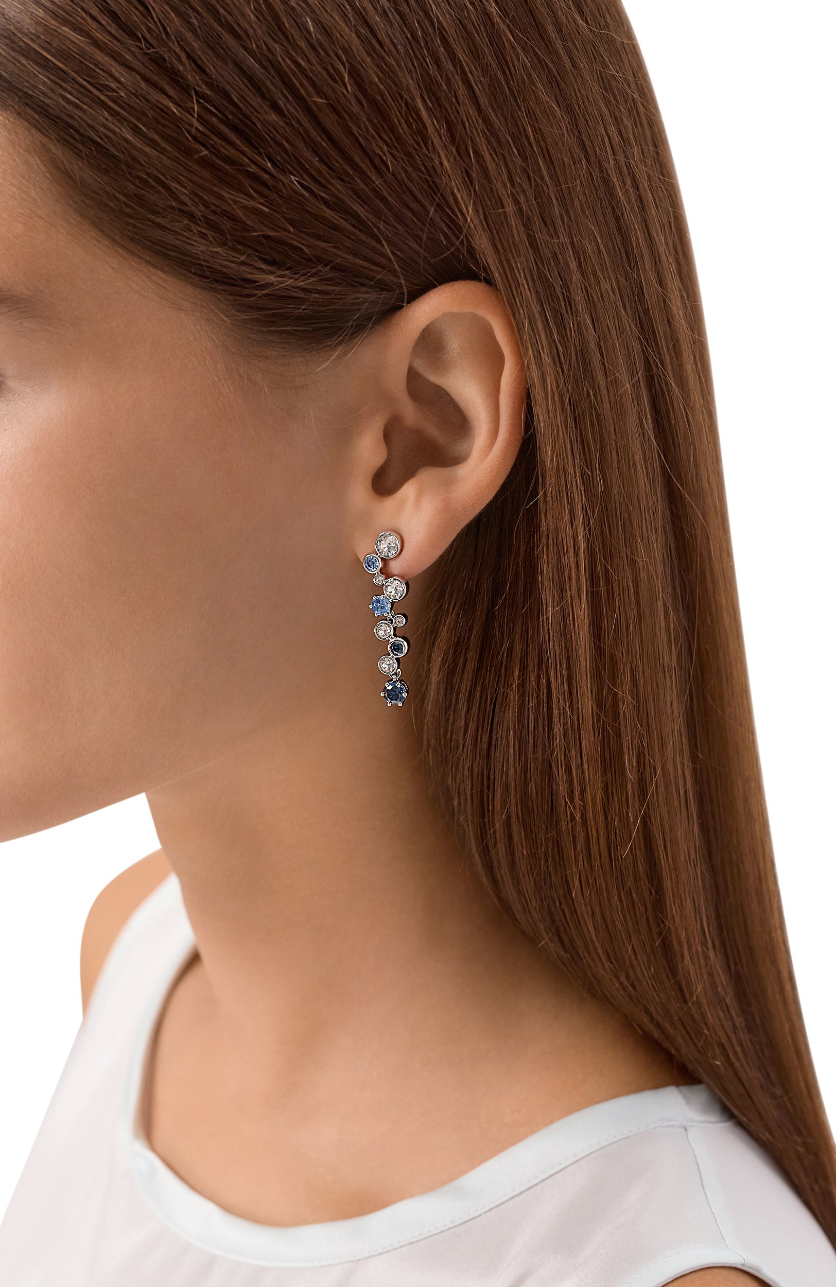Серьги SWAROVSKI голубого цвета по цене 22950 руб., арт. 5732775, фото 2 Серьги SWAROVSKI, арт. 5732775, фото 2