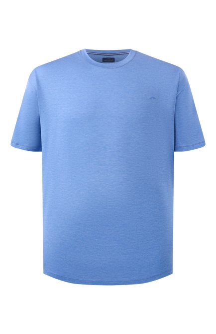 Мужская хлопковая футболка PAUL&SHARK синего цвета, арт. 25411015/3XL | Фото 1 (Рукава: Короткие; Материал внешний: Хлопок; Материал сплава: Проставлено; Длина (для топов): Удлиненные; Драгоценные камни: Проставлено)