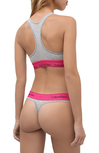 Трусы-стринги CALVIN KLEIN серого цвета по цене 2730 руб., арт. F3786E, фото 3 Трусы-стринги CALVIN KLEIN, арт. F3786E, фото 3