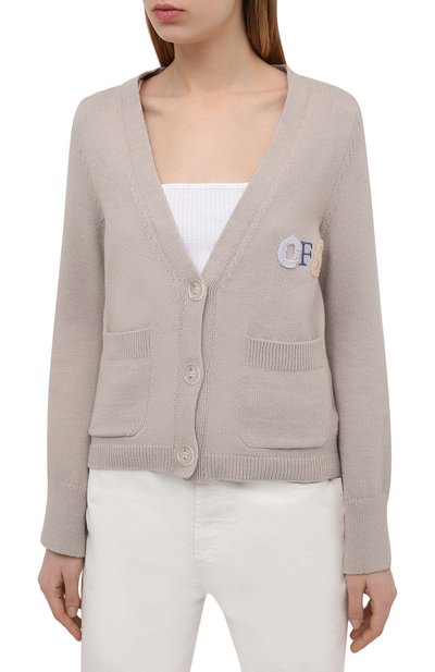 Хлопковый кардиган OFF-WHITE, арт. 0WHB015S21KNI001, фото 3