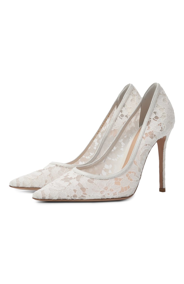 Женские текстильные туфли claudia 105 GIANVITO ROSSI белого цвета, арт. G22315.15RIC.LRMBIBB | Фото 1 (Подошва: Плоская; Каблук высота: Высокий; Материал внешний: Текстиль; Материал внутренний: Натуральная кожа; Каблук тип: Шпилька; Автоматизация состава: Проставлено; Автоматизация ТО: Проставлено)