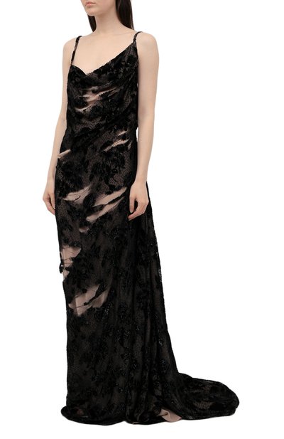 Платье из вискозы и шелка BALENCIAGA, арт. 659081/TJQ13, фото 3