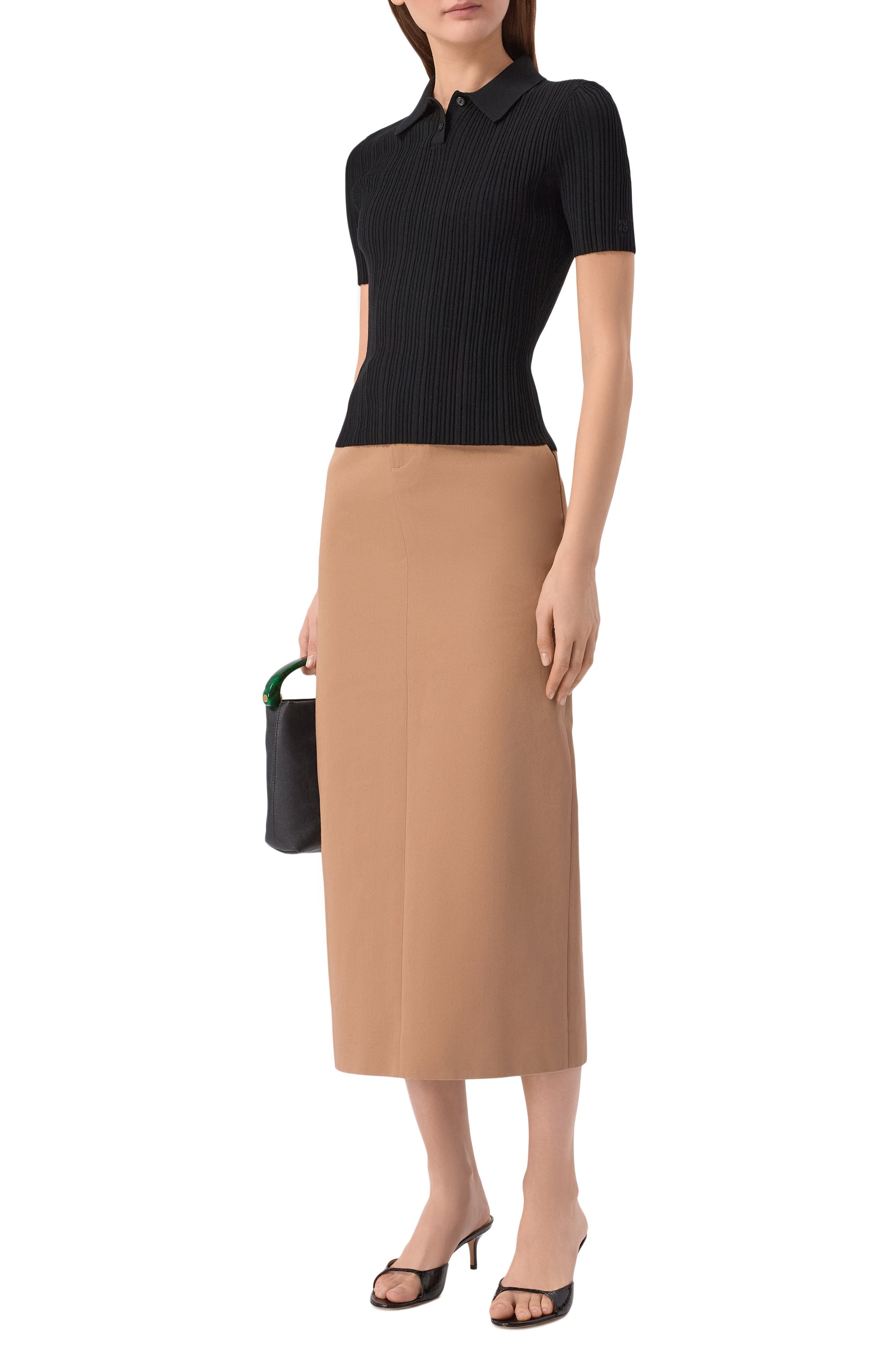 Поло из вискозы HUGO, арт. 50557771, фото 2