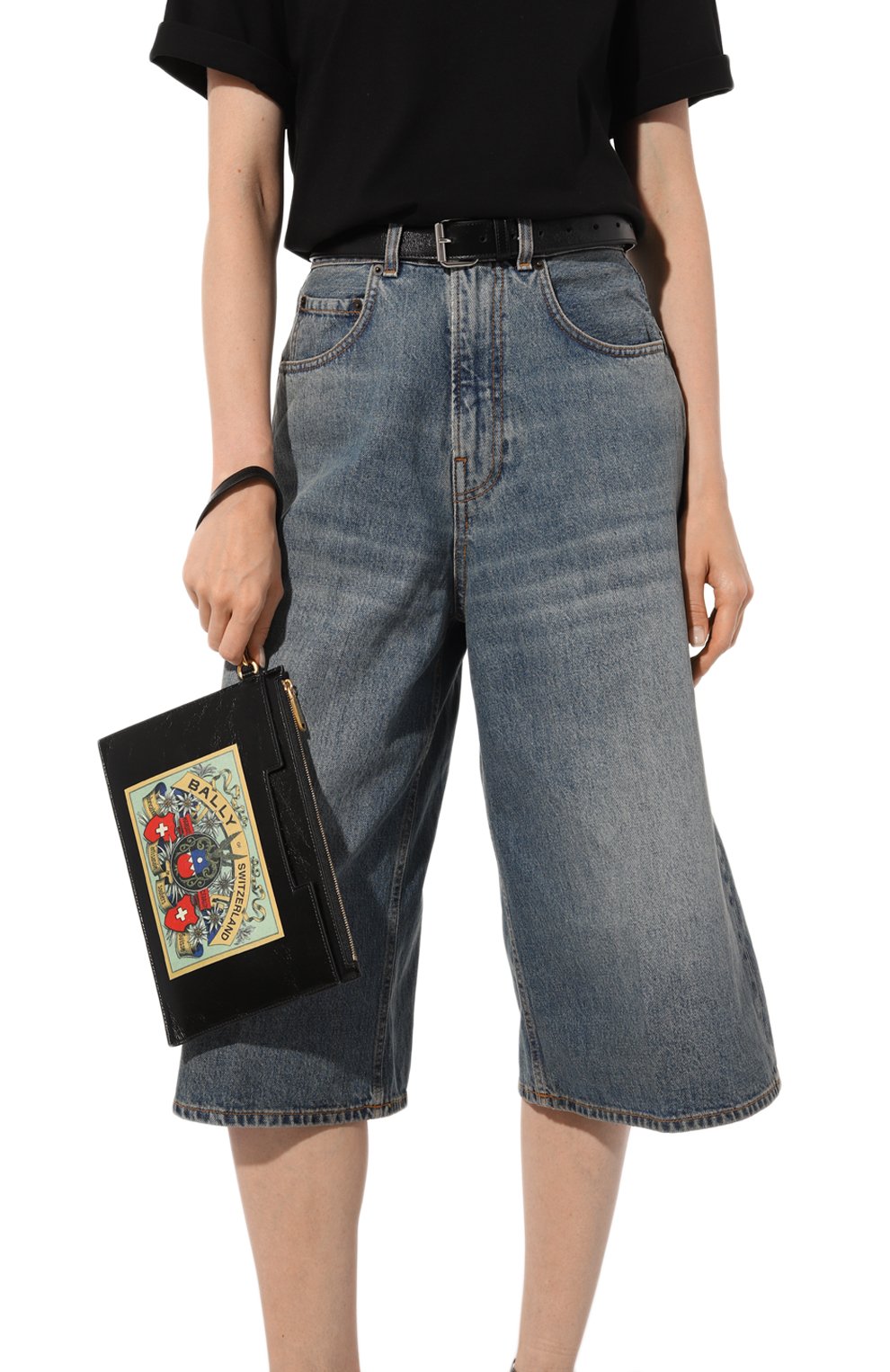 Клатч easy bally BALLY черного цвета по цене 74950 руб., арт. MLN01E/VT730, фото 2 Клатч easy bally BALLY, арт. MLN01E/VT730, фото 2