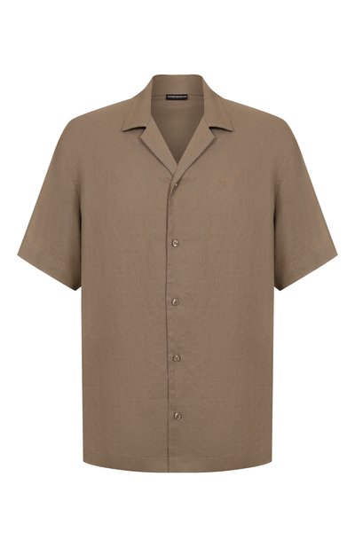 Мужская рубашка изо льна и вискозы EMPORIO ARMANI, арт. EM000593/AF12356