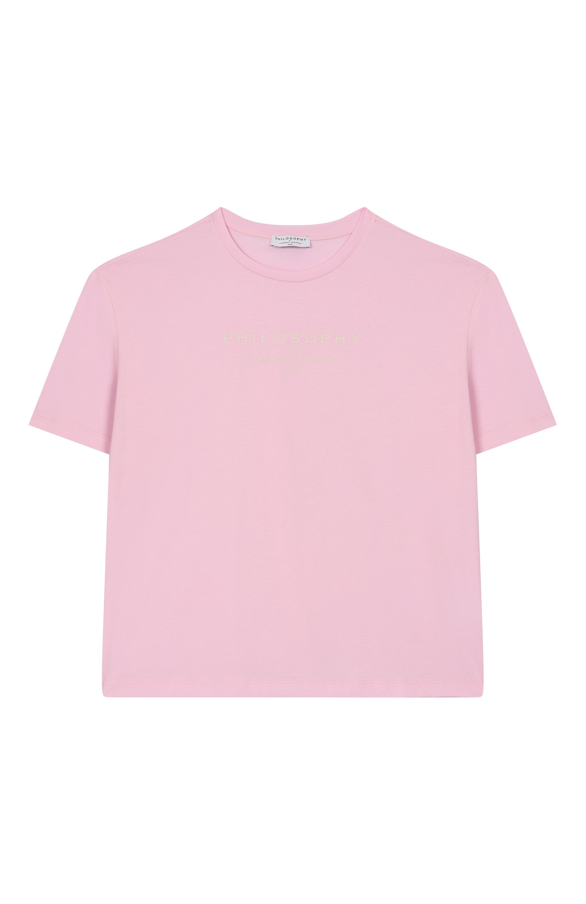 Хлопковая футболка PHILOSOPHY DI LORENZO SERAFINI KIDS, арт. I1E605/5203/12-14, фото 1