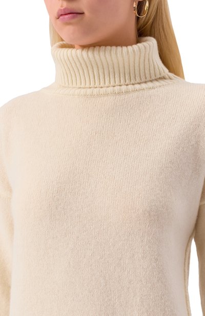 Свитер из шерсти и кашемира PIETRO BRUNELLI кремового цвета по цене 34650 руб., арт. MAG012/WS0013/0002, фото 5 Свитер из шерсти и кашемира PIETRO BRUNELLI, арт. MAG012/WS0013/0002, фото 5