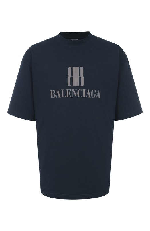 Хлопковая футболка Balenciaga 764235/TSVU4 Серый 764235/TSVU4