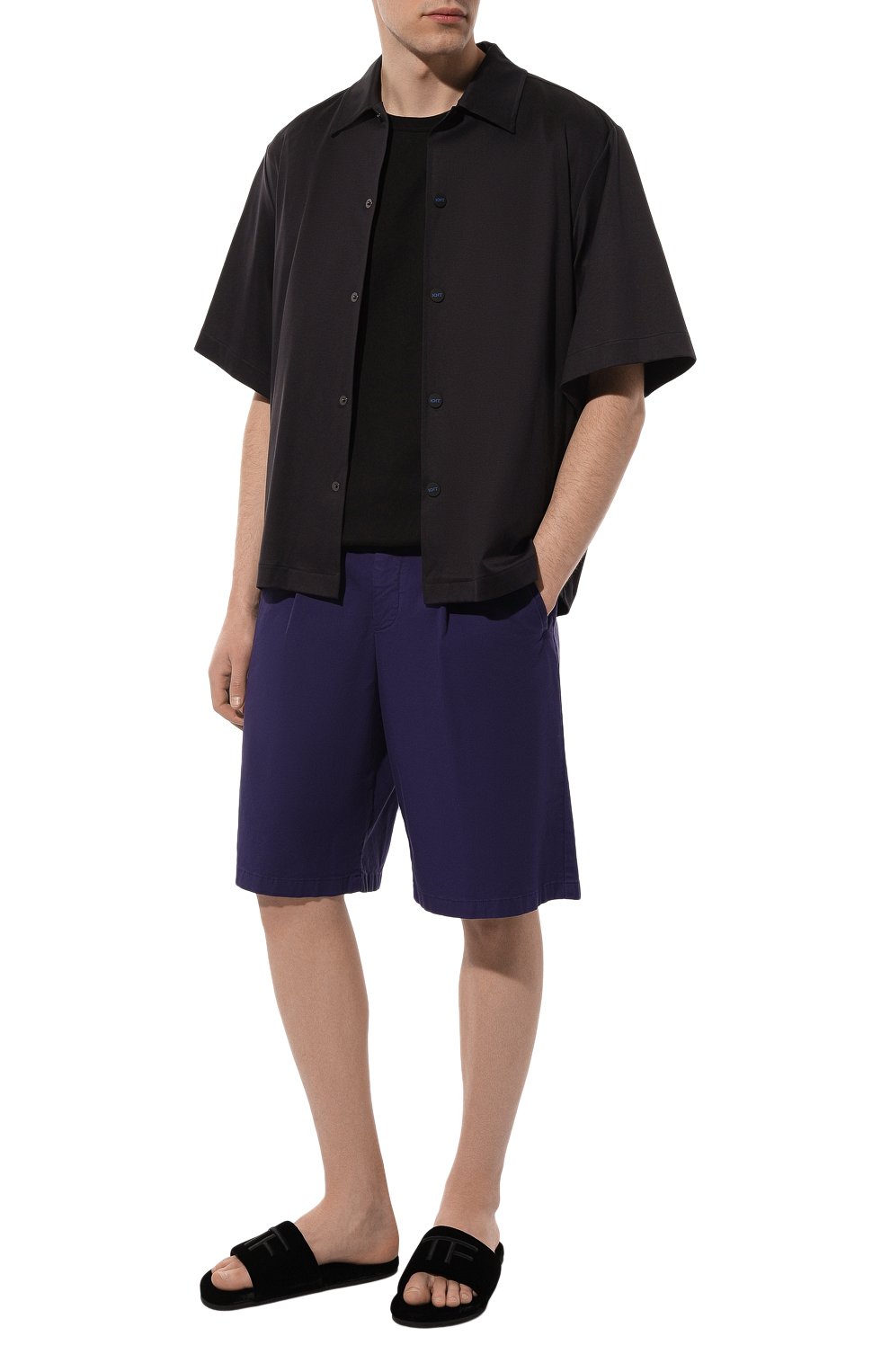 Текстильные шлепанцы TOM FORD, арт. J1376T/TVE009U9000, фото 2