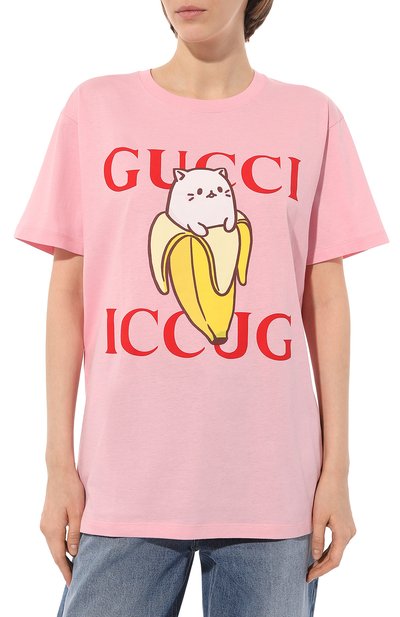 Хлопковая футболка GUCCI, арт. 615044 XJDGR, фото 3