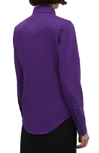Хлопковая рубашка SAINT LAURENT, арт. 615139/YK972, фото 4