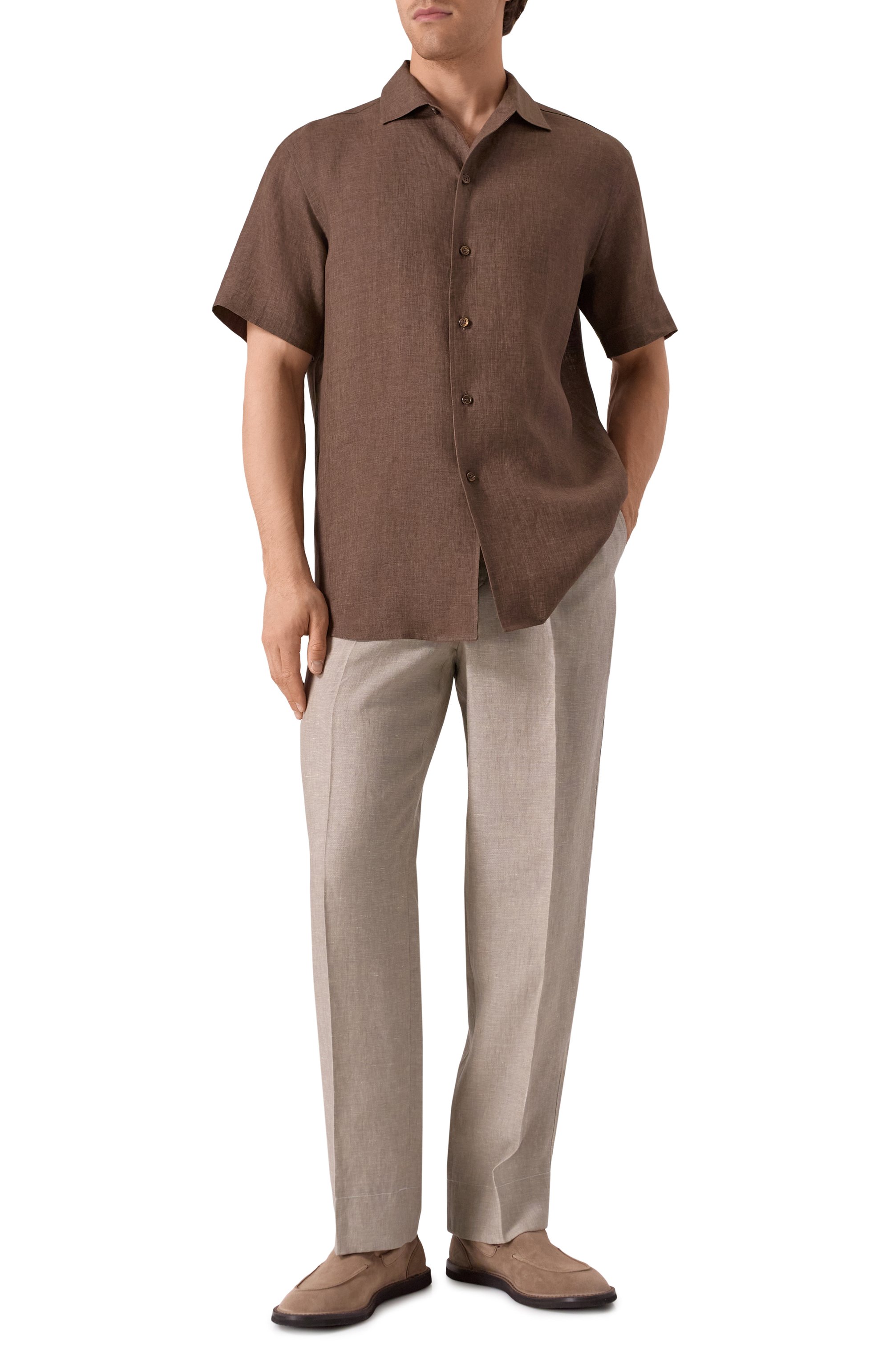 Льняная рубашка BRIONI, арт. SCFH0L-P9111, фото 2