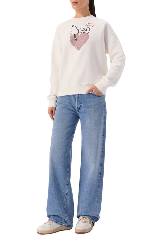 Хлопковый свитшот MC2 Saint Barth STDW001-03659I/STARDUST W Белый  STDW001-03659I/STARDUST W Фото 2