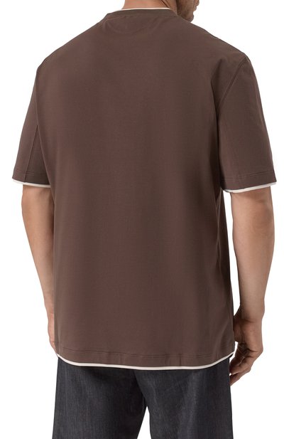 Хлопковая футболка BRUNELLO CUCINELLI, арт. M0B137427W, фото 4