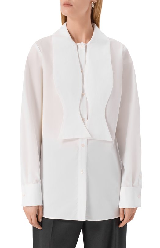 Хлопковая блузка Nina Ricci 25ACT0029/C01077 Белый  25ACT0029/C01077 Фото 3