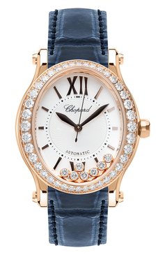 Женские часы happy sport CHOPARD бесцветного цвета, арт. 275362-5002 | Фото 1 (Механизм: Автомат; Материал корпуса: Розовое золото; Региональные ограничения белый список (Axapta Mercury): Не проставлено; Нос: Не проставлено; Цвет циферблата: Серебристый)